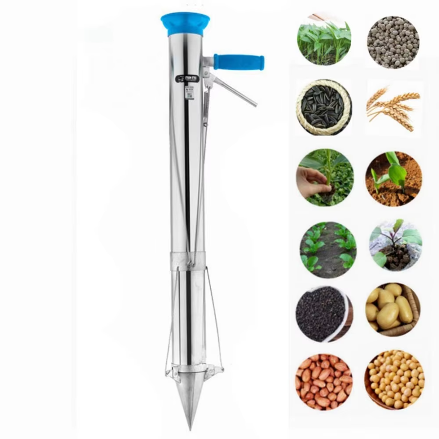 Vegetable Transplanter - Stainless Steel Manual Seedling Planter Long