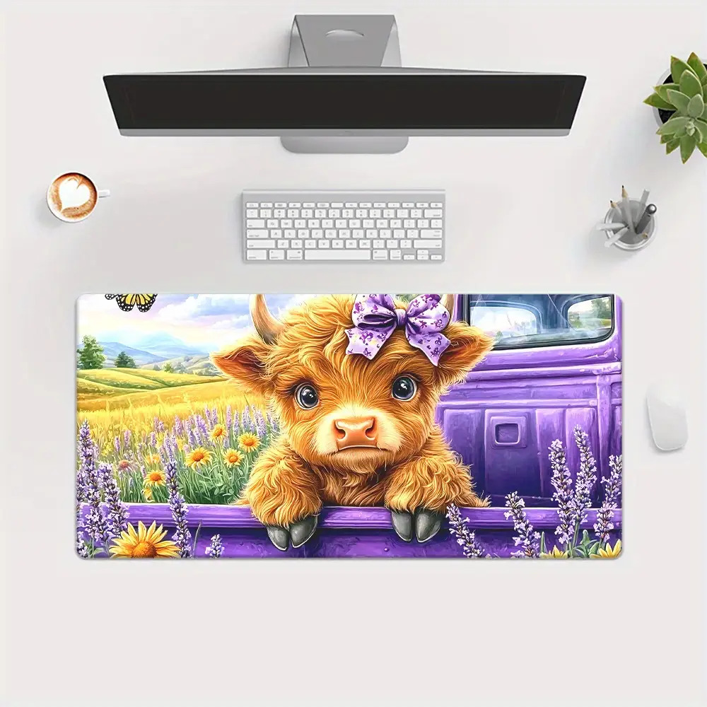 Cute Highland Cow Lavender Fie – Cow Mat Rubber Bewertung und Preis