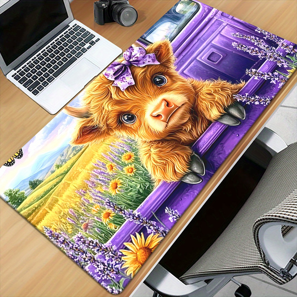 Cute Highland Cow Lavender Fie – Cow Mat Rubber Bewertung und Preis