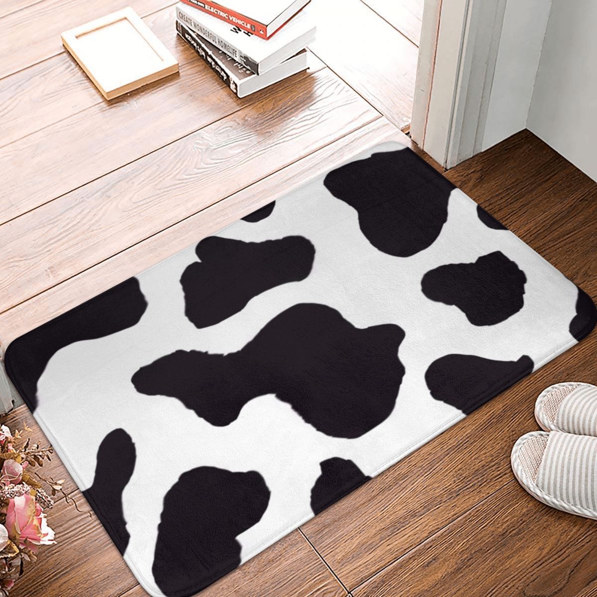 Cow Print Bath Mat Black Anima – Cow Mat Rubber Bewertung und Preis