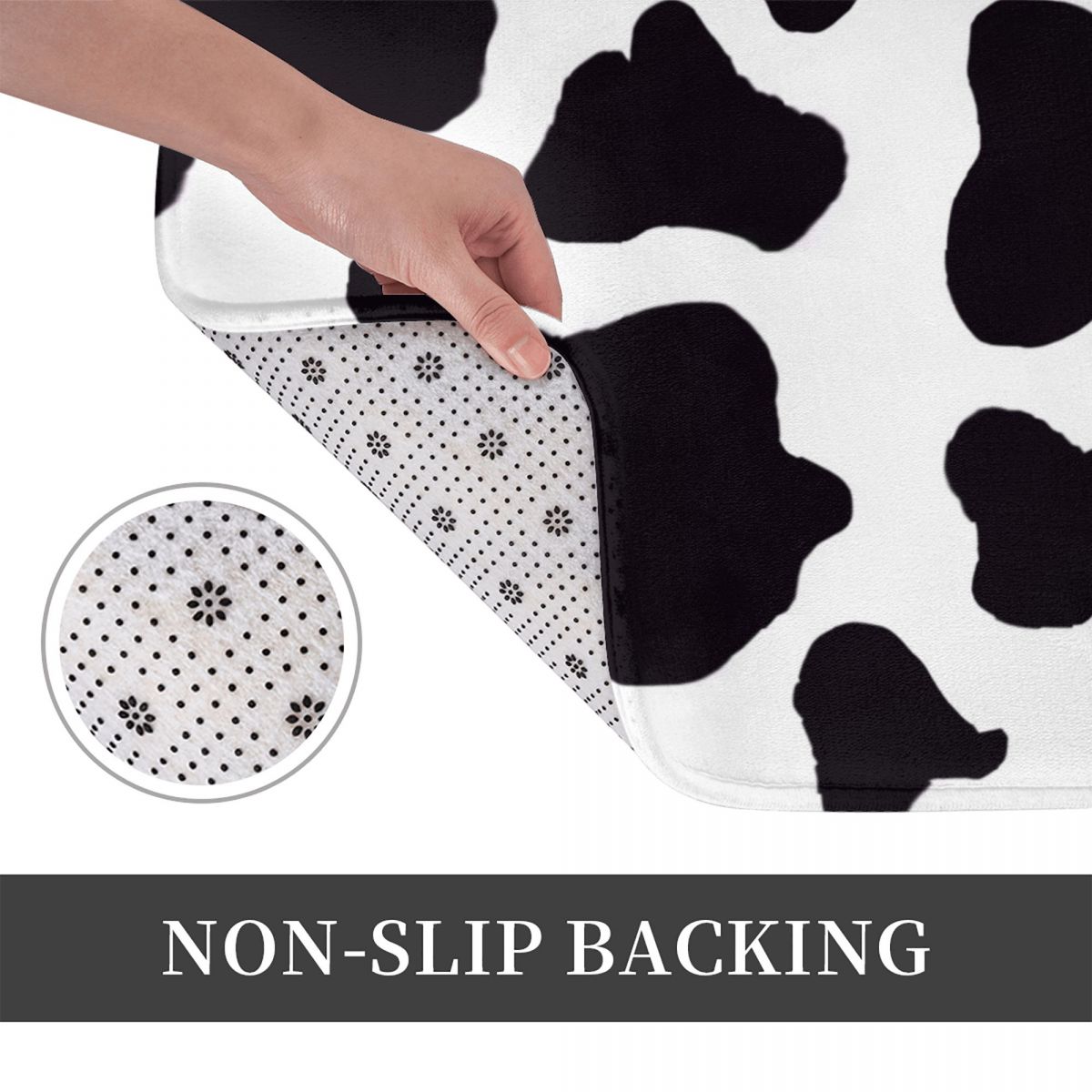 Cow Print Bath Mat Black Anima – Cow Mat Rubber Bewertung und Preis