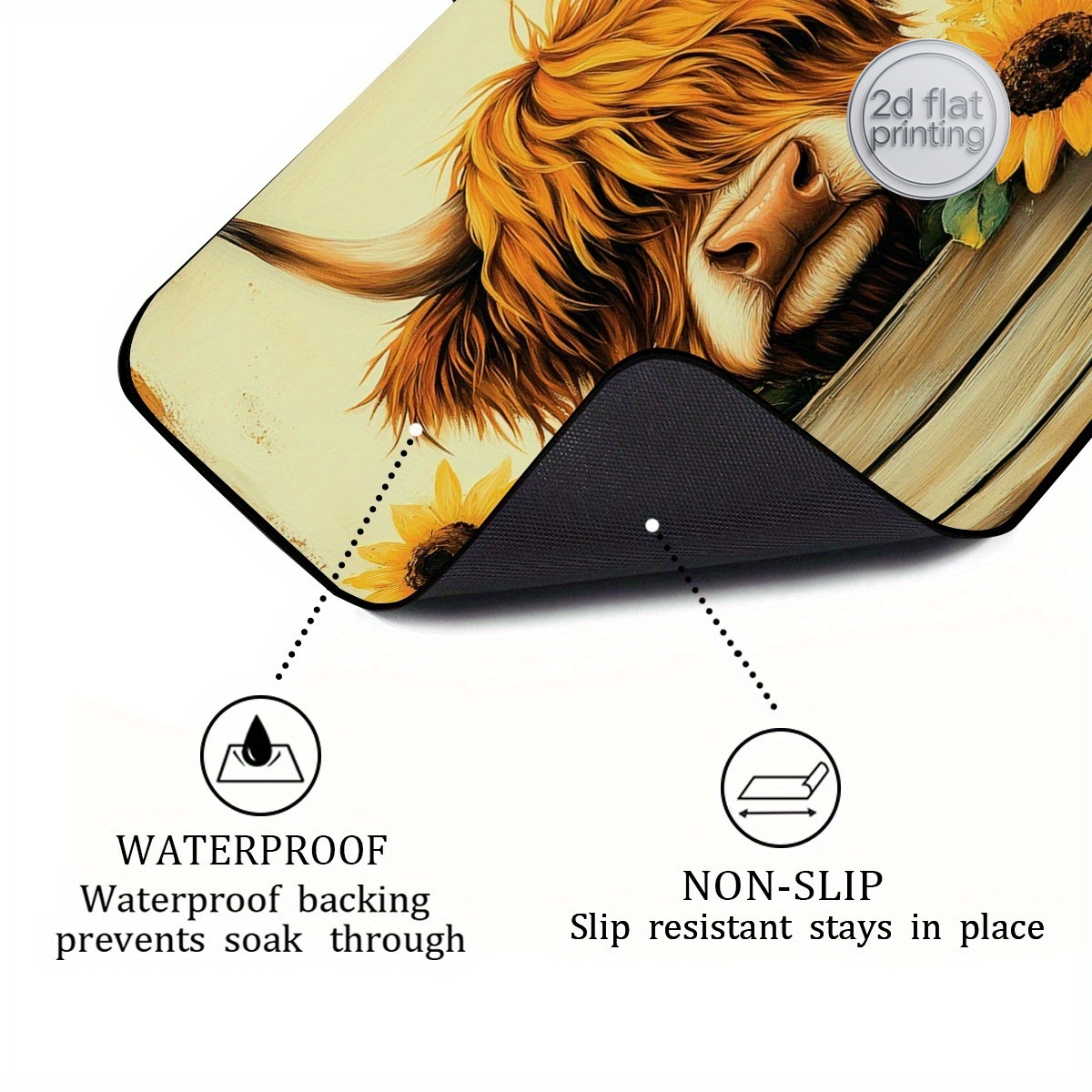 1pc Decorative Dish Drying Mat – Cow Mat Rubber Bewertung und Preis