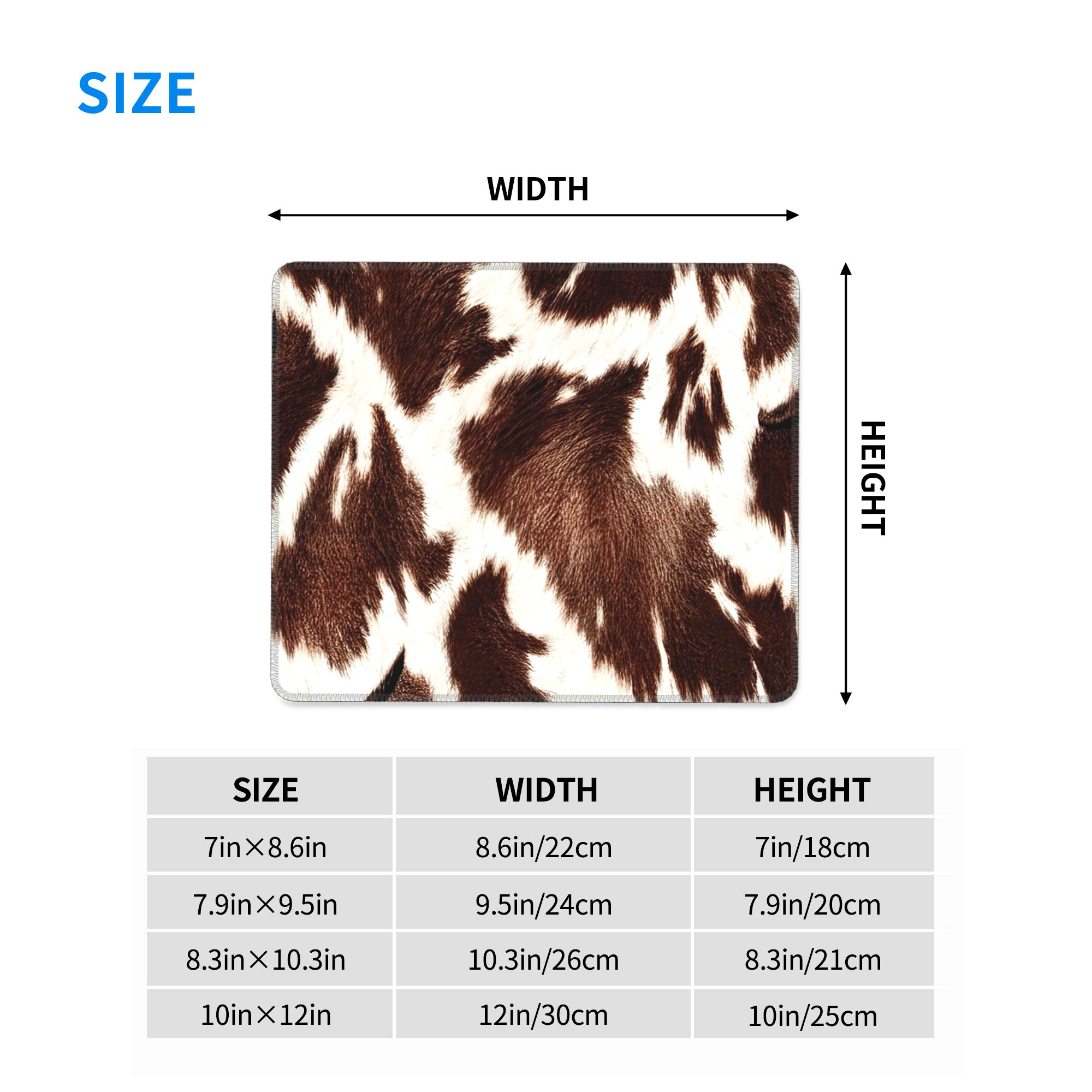Cow Skin Pattern Mouse Pad Com – Cow Mat Rubber Bewertung und Preis