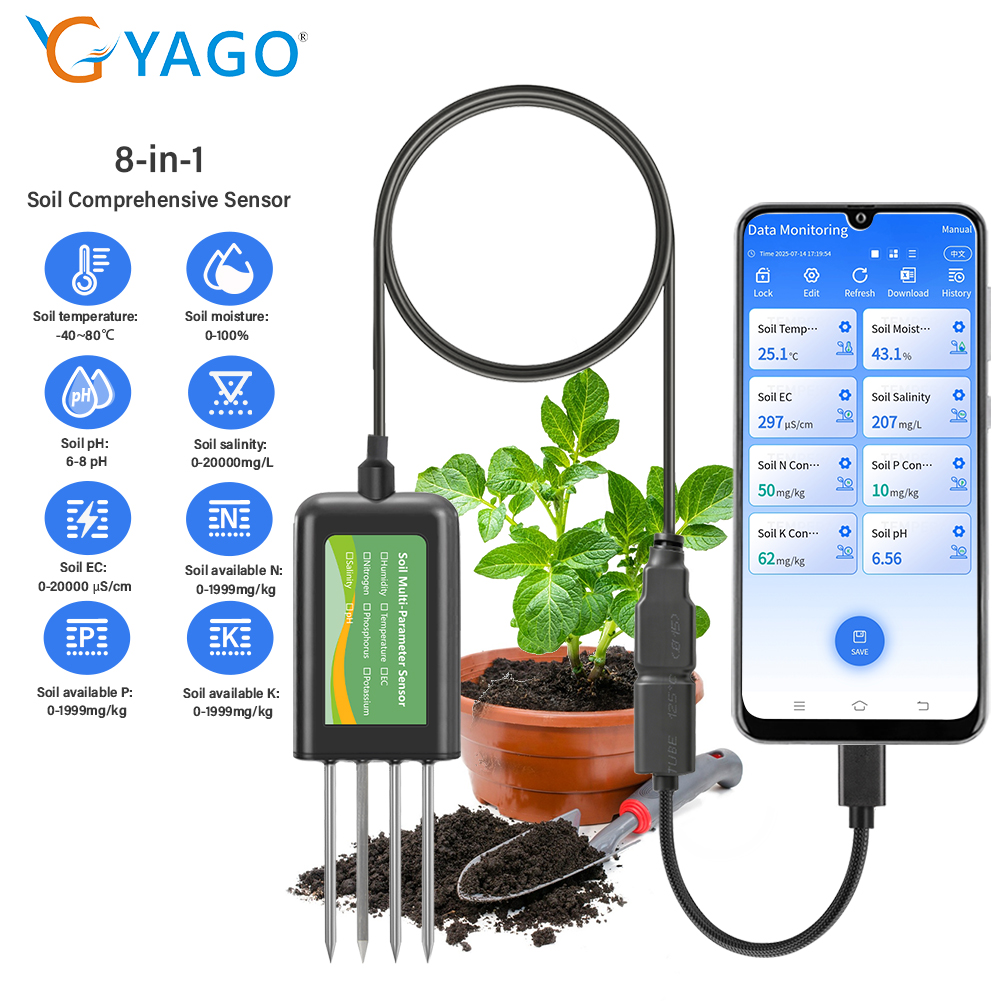 YAGO Soil Sensor 8 in 1 for Ag – Precision Farming Smart Agriculture Bewertung und Preis