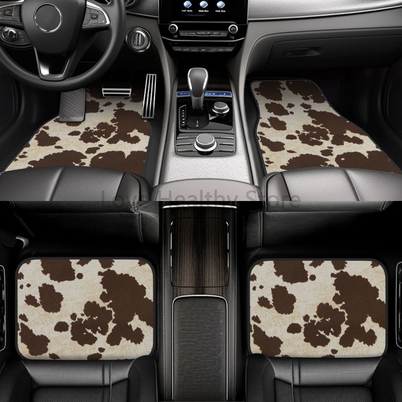 Cow Car Floor Mats Set of 4 Br – Cow Mat Rubber Bewertung und Preis