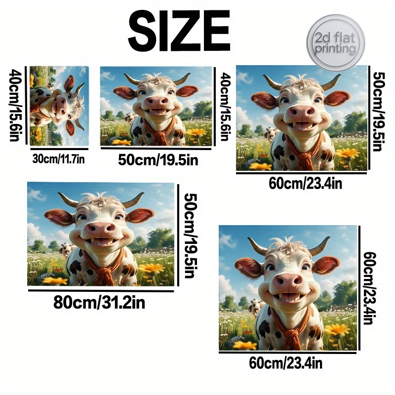 2D Flat Printing 1pc Cow Print – Cow Mat Rubber Bewertung und Preis